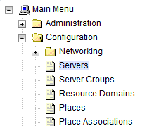 Navigating to servers Navigating to servers